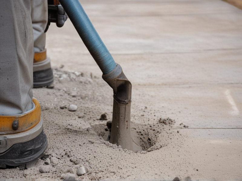 concrete with pump