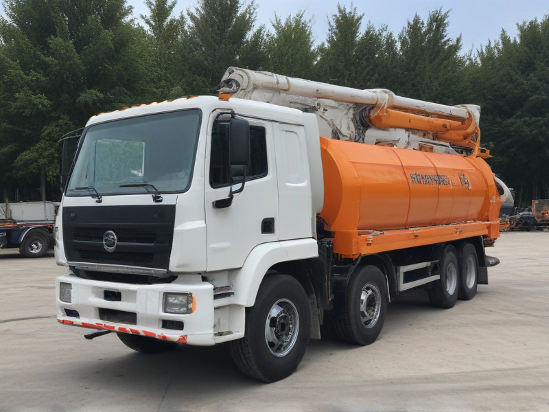 concrete pump on trailer